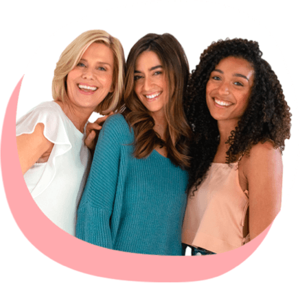 a group of women smiling