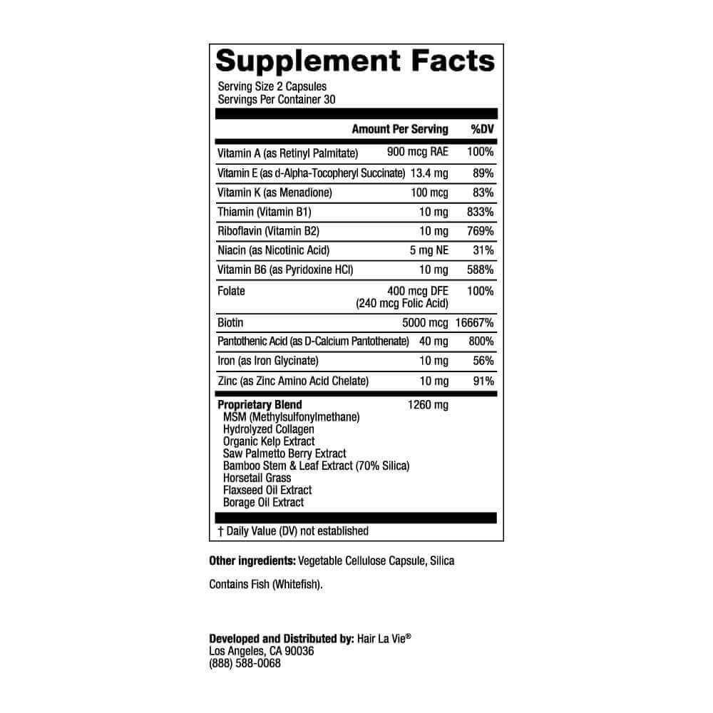 Hair La Vie Revitalizing Hair Blend Vitamins Support Healthy Hair